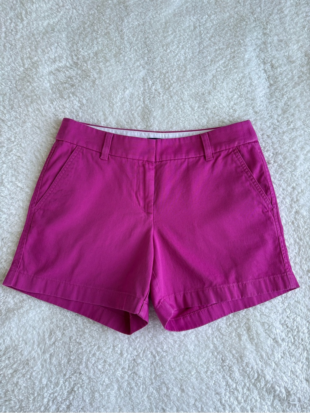 J. Crew Classic Chino Shorts in Radiant Fuchsia - Size 4